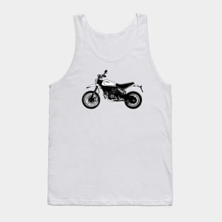 Scrambler Bike Black and White Color Tank Top